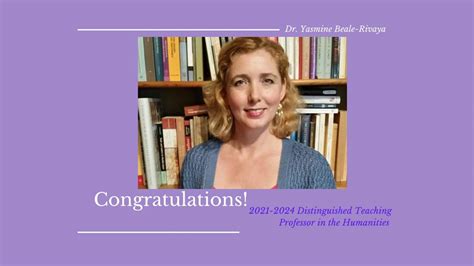 yasmine beale|Faculty member appointed as Distinguished Teaching Professor .